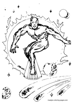 Silver surfer coloring pages