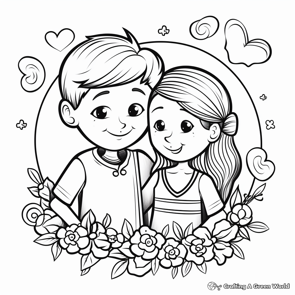 Happy anniversary coloring pages