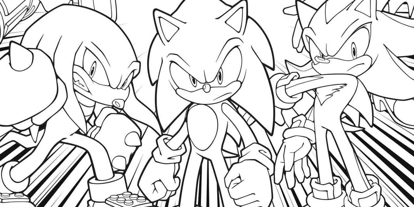 Sonic the hedgehog coloring pictures