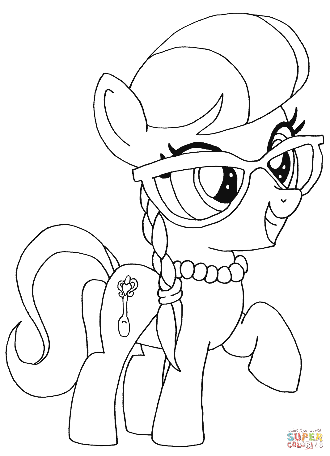 My little pony silver spoon coloring page free printable coloring pages