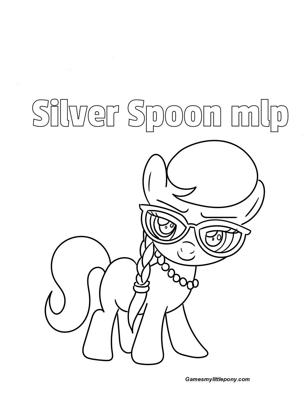 Mlp coloring silver spoon coloring page