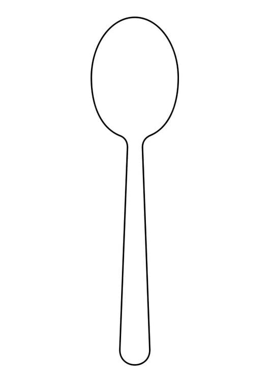 Coloring page spoon