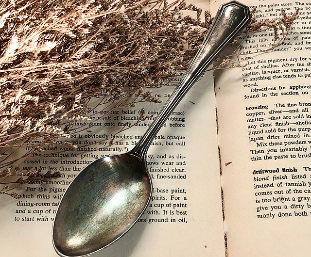 In the united states made a ctury antique silver plated tablespoon serving spoon