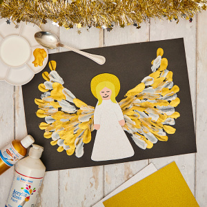 Spoon painted angel craft activity guide baker ross