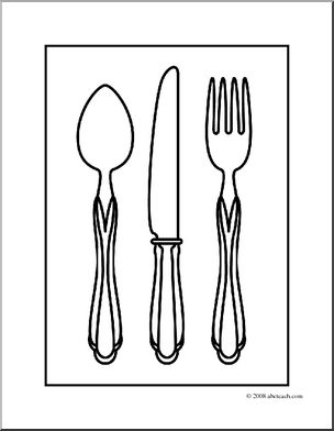 Clip art measuring spoons quarter teaspoon bw i