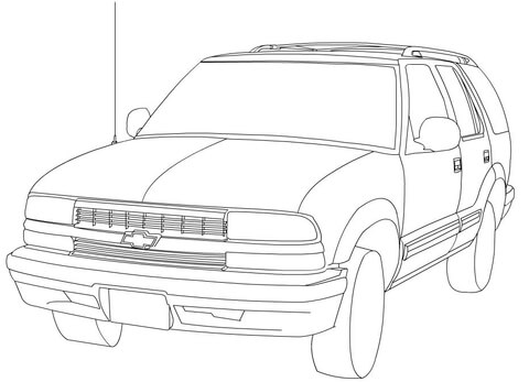 Dibujo de chevrolet blazer para colorear dibujos para colorear imprimir gratis