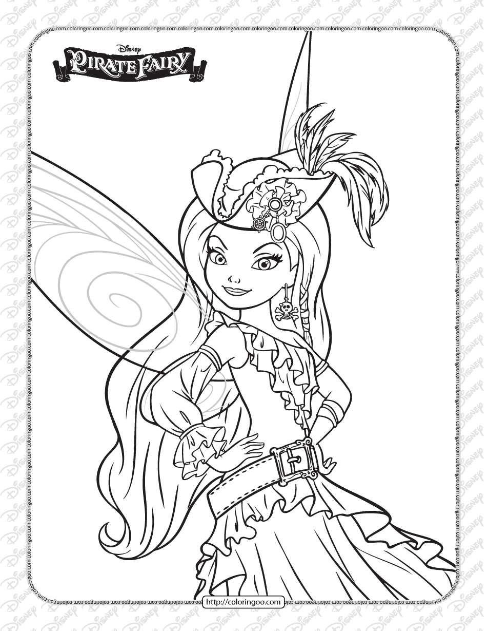 Printables disney pirate fairy silvermist coloring page