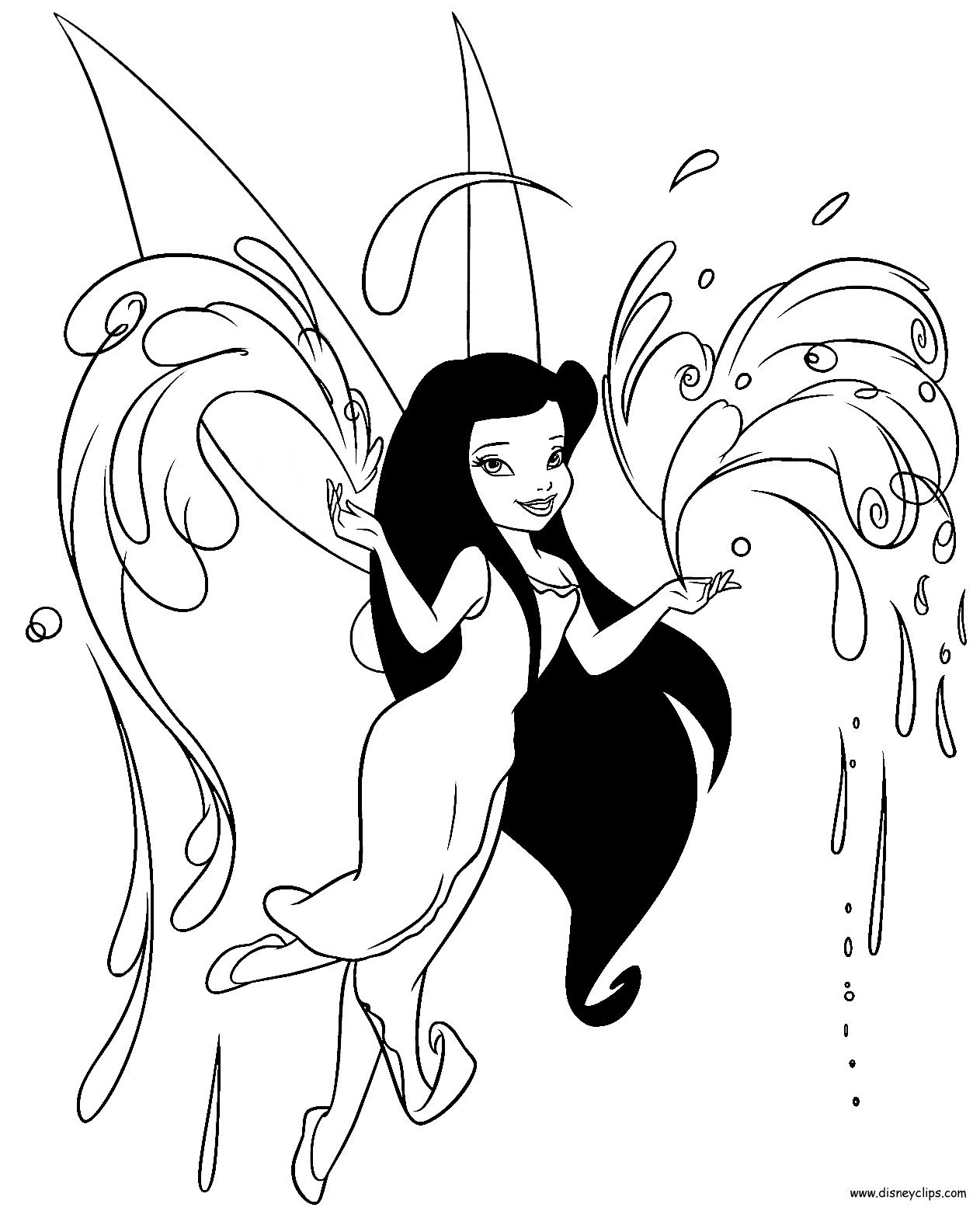 Silvermist coloring page tinkerbell coloring pages fairy coloring book fairy coloring