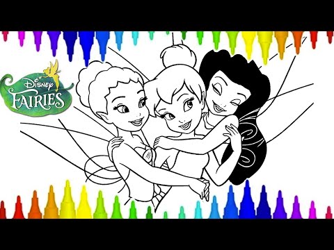 Coloring disney tinkerbell iridessa silvermist coloring