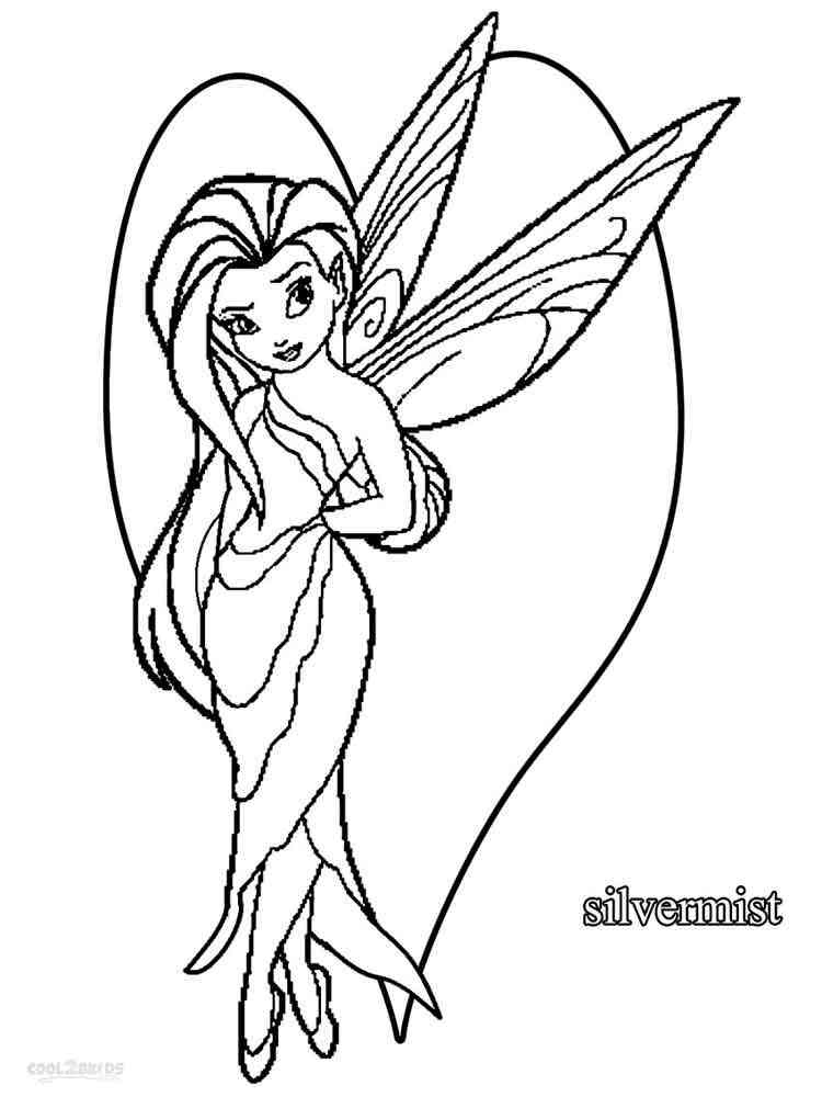 Disney fairy silvermist coloring pages