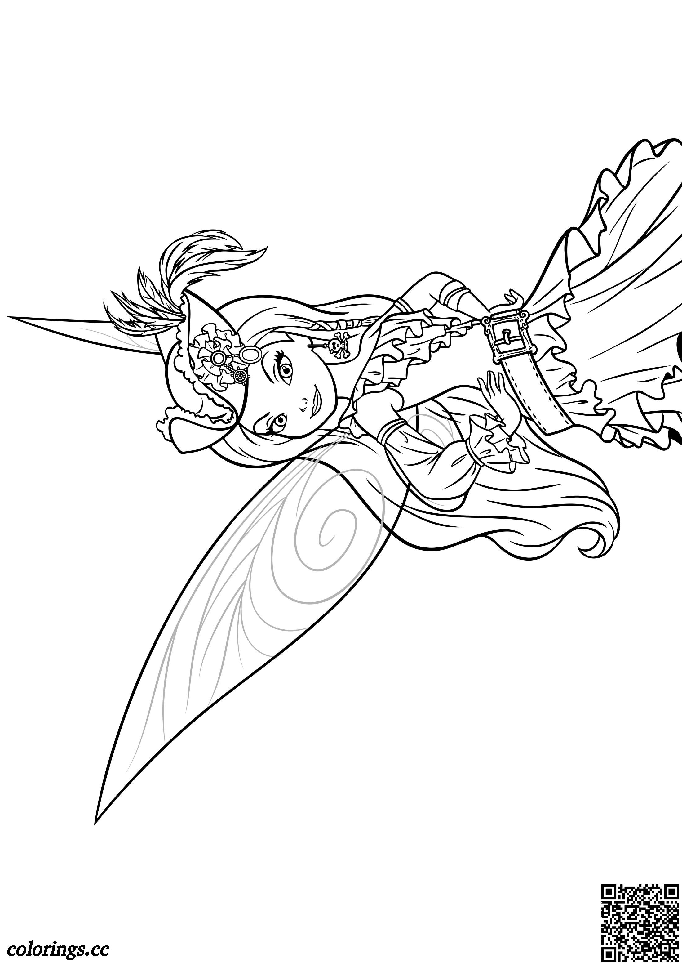 Silvermist coloring pages fairies the mystery of the pirate island coloring pages