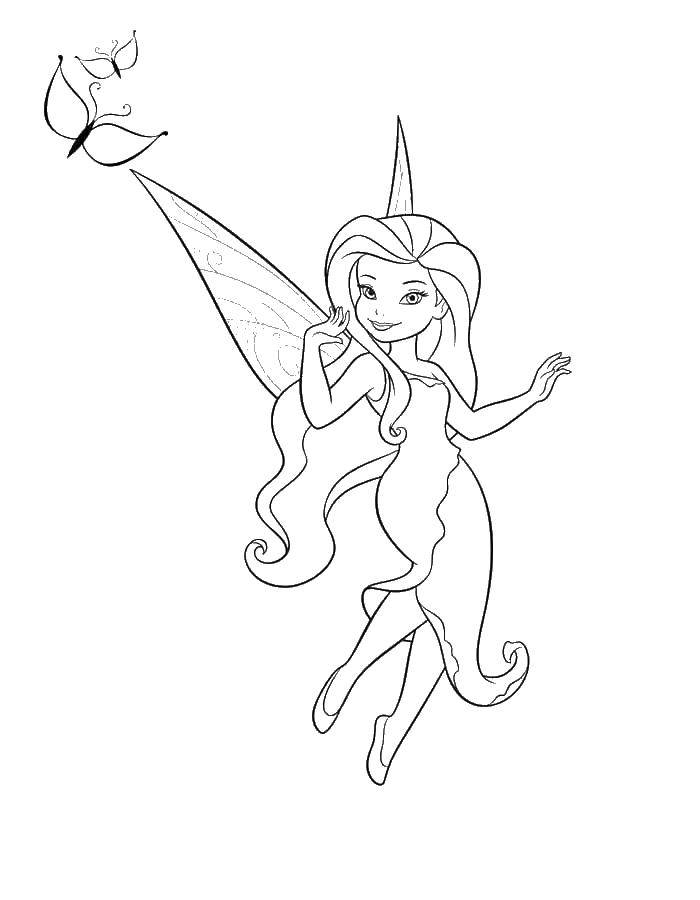 Online coloring pages coloring page fairy serebryanka fairies download print coloring page