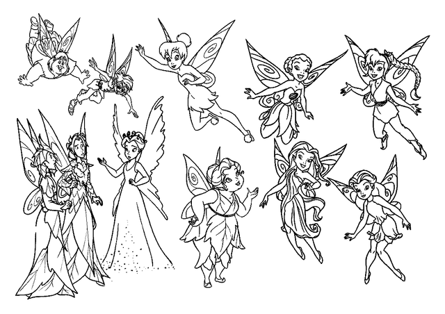 Printable tinkerbell coloring pages rprintablecoloringpage