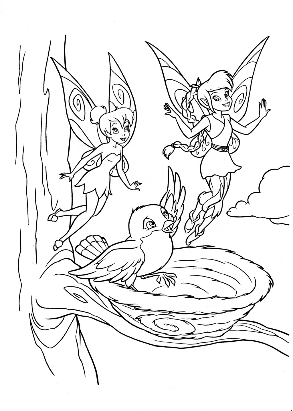 Disney fan club disney fairy coloring pages