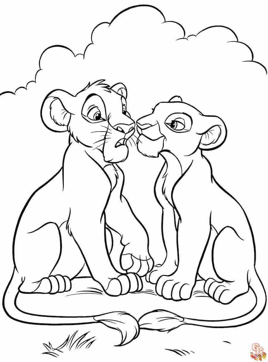 Printable simba coloring pages free for kids and adults