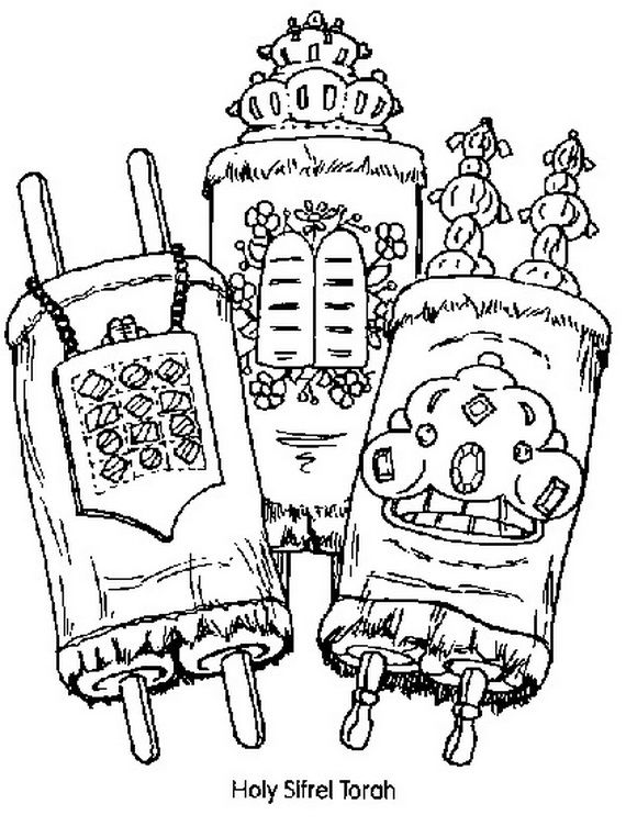 Jewish coloring pages for kids simchat torah simchat torah torah coloring pages