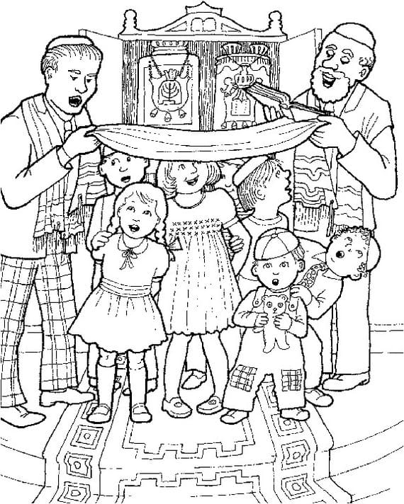 Simchat torah coloring pages printable for free download