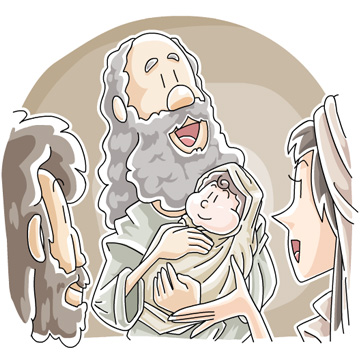 Simeon and anna rejoice to see the savior luke