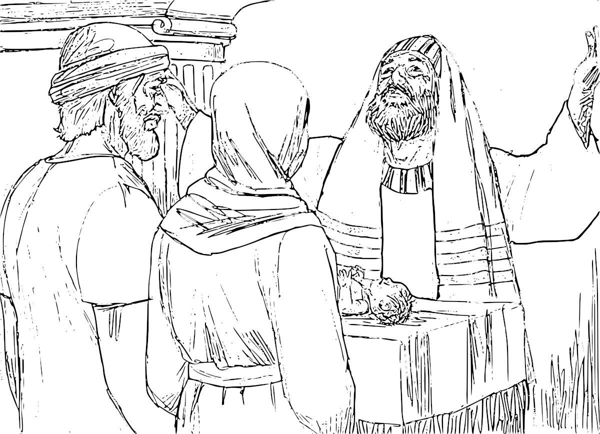 The presentation of jesus at the temple coloring pages