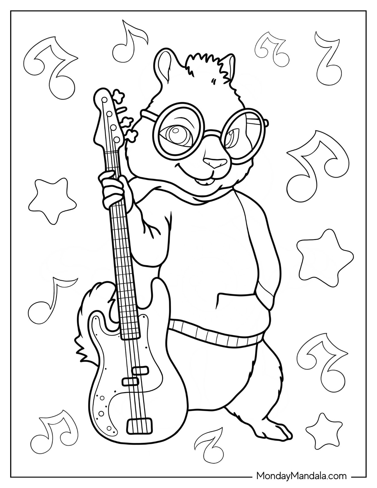 Alvin the chipmunks coloring pages free printables