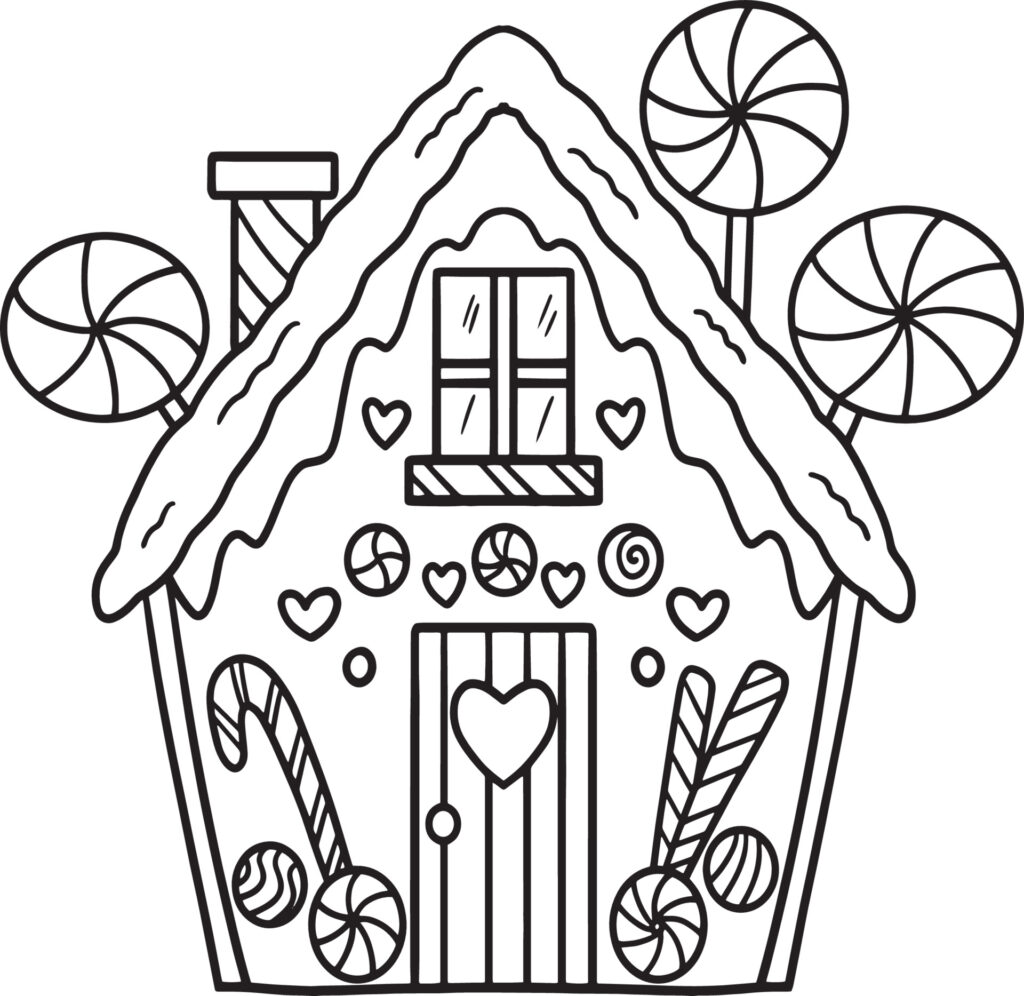 Creative holiday fun with gingerbread house coloring pages