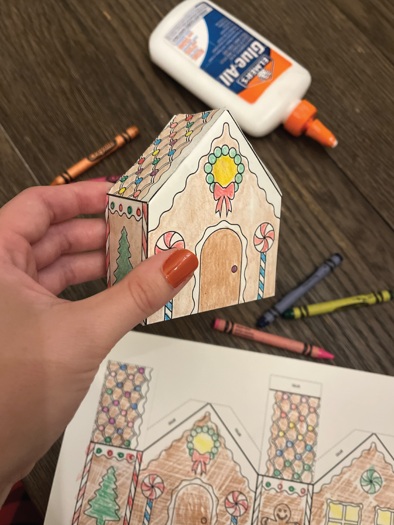 Free printable d gingerbread house coloring page