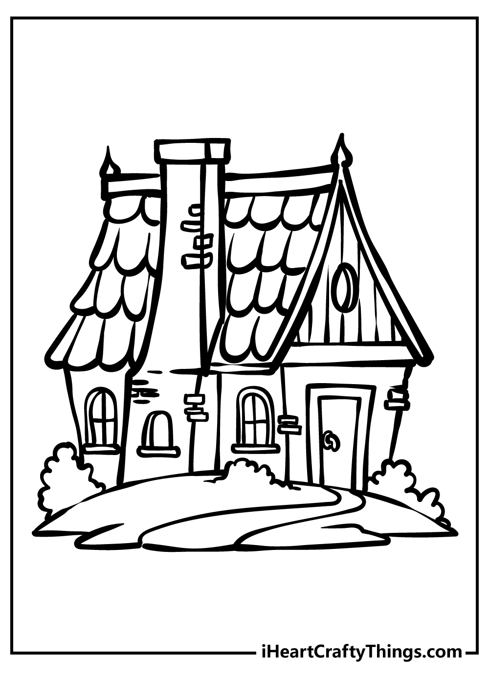 House coloring pages free printables