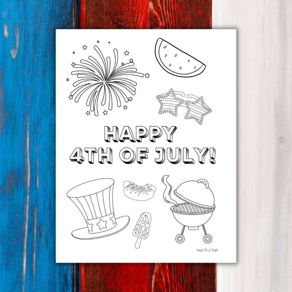 Cute th of july coloring pages free printables