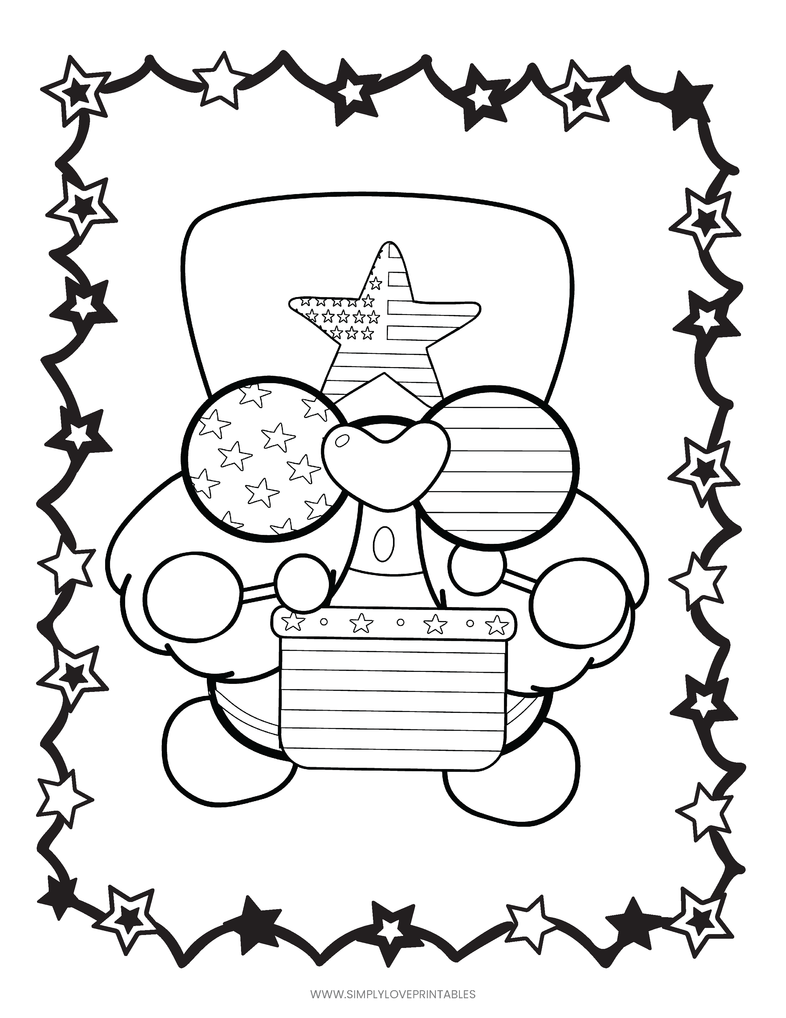 Free fourth of july coloring pages simply love printables