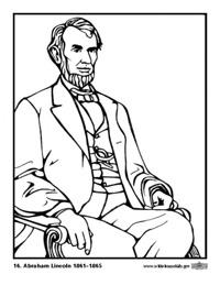 Abraham lincoln coloring page