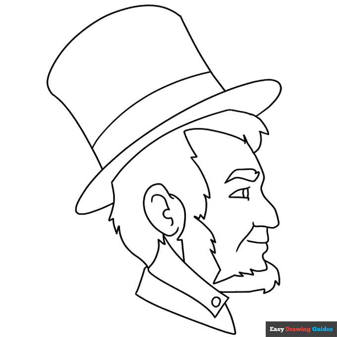 Abraham lincoln coloring page easy drawing guides