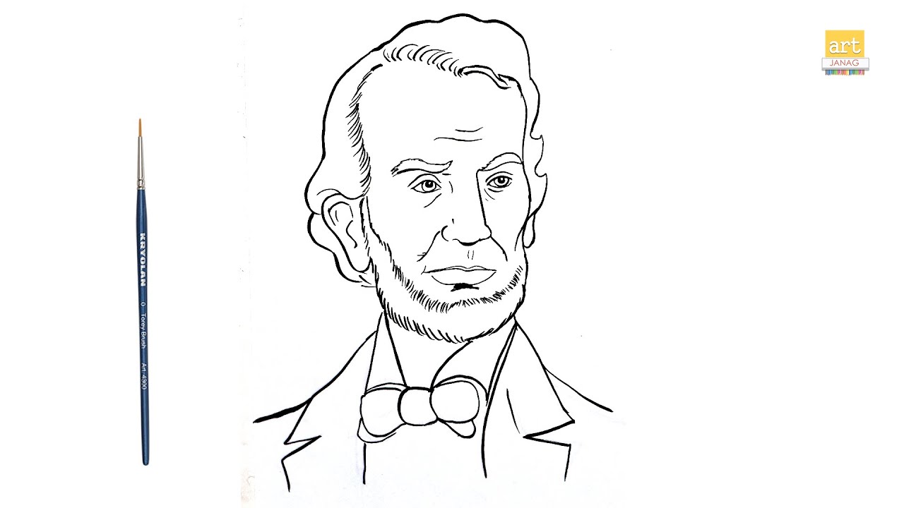 Abraham lincoln drawing ii how to draw abraham lincoln drawing step by step ii artjanag