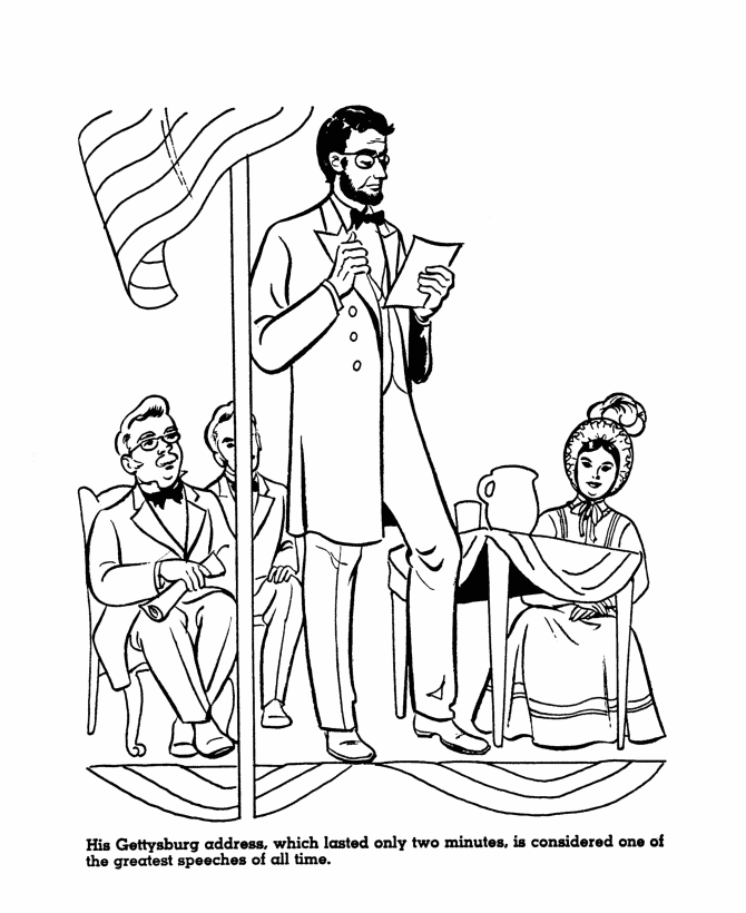 Abraham lincoln coloring pages