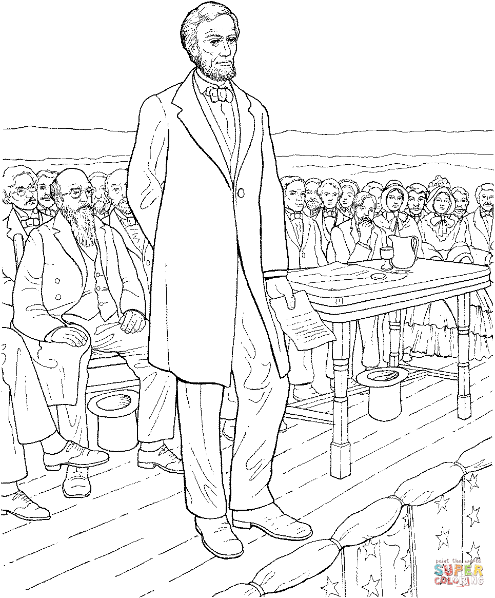 The gettysburg address by abraham lincoln coloring page free printable coloring pages