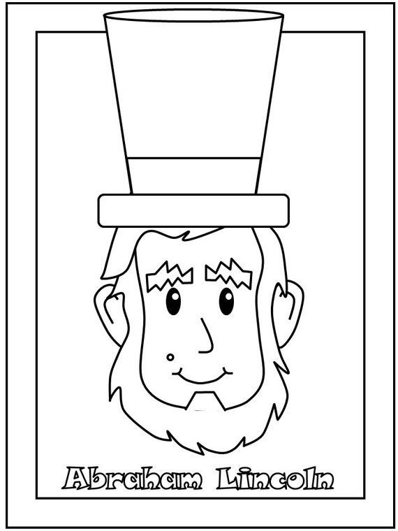 Abraham lincoln coloring pages