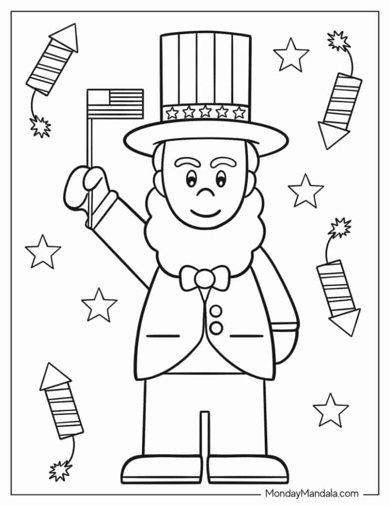 Th of july coloring pages free pdf printables