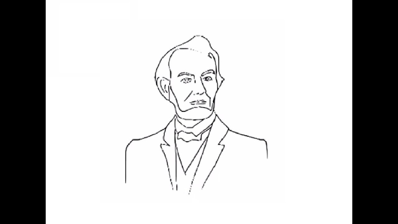 How to draw easy abraham lincoln face drawing step by step