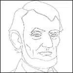 Easy how to draw abraham lincoln tutorial video coloring page