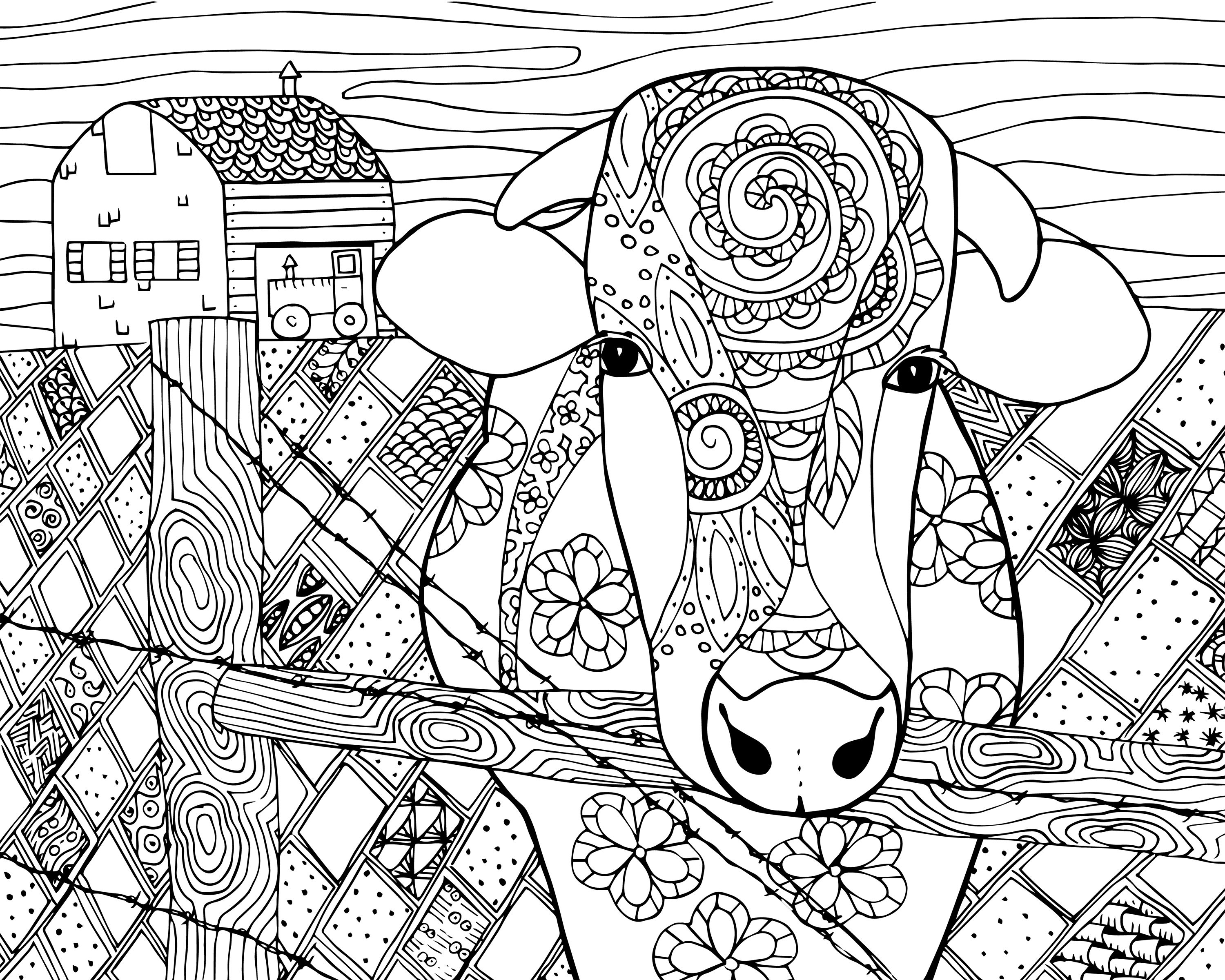 Easy coloring pages for adults