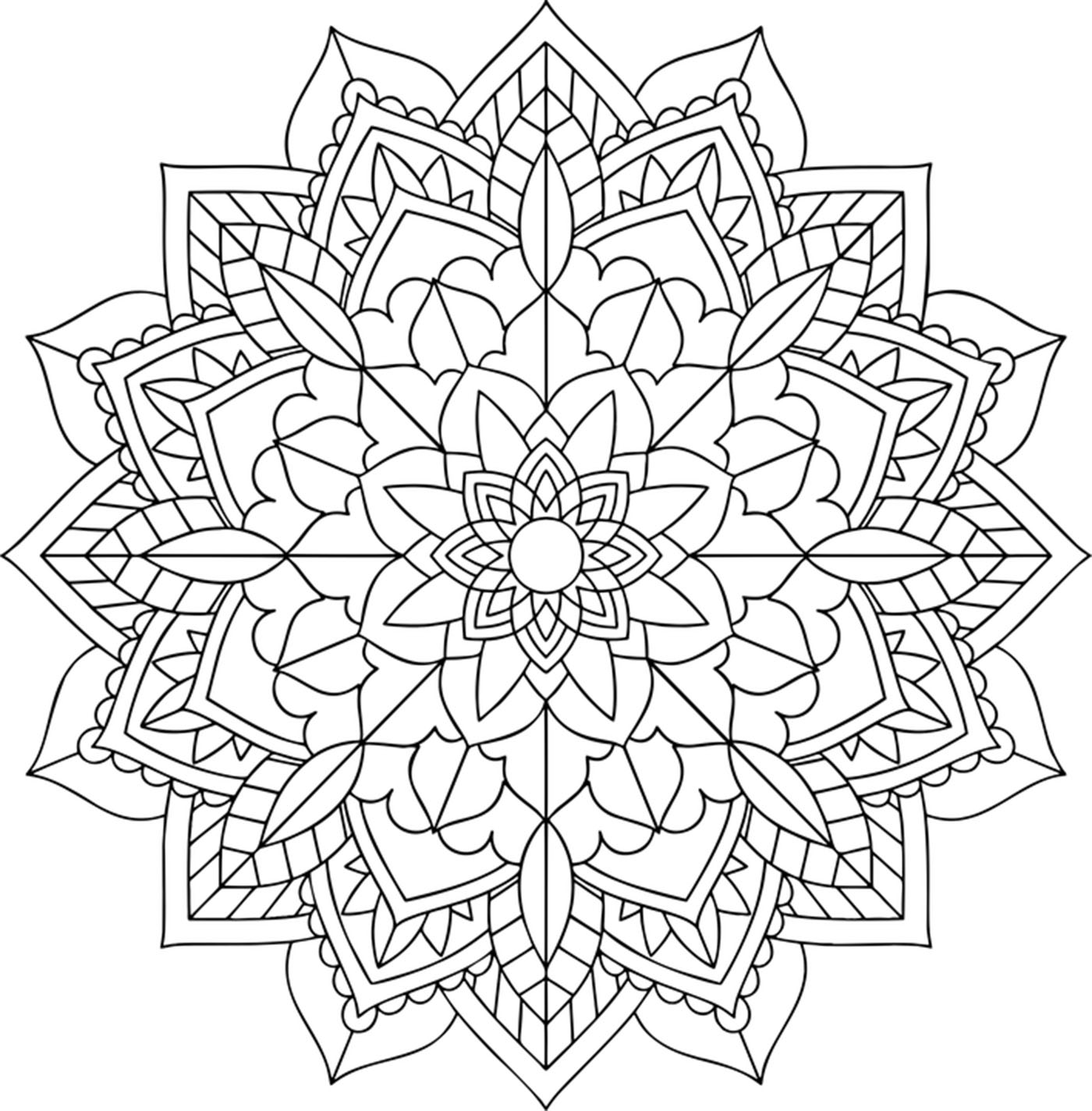 Simple floral mandala