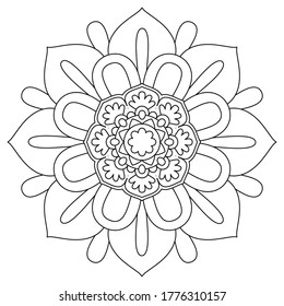 Easy mandalas adult coloring book pages stock vector royalty free