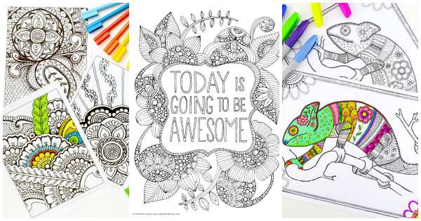 Free coloring pages for adults