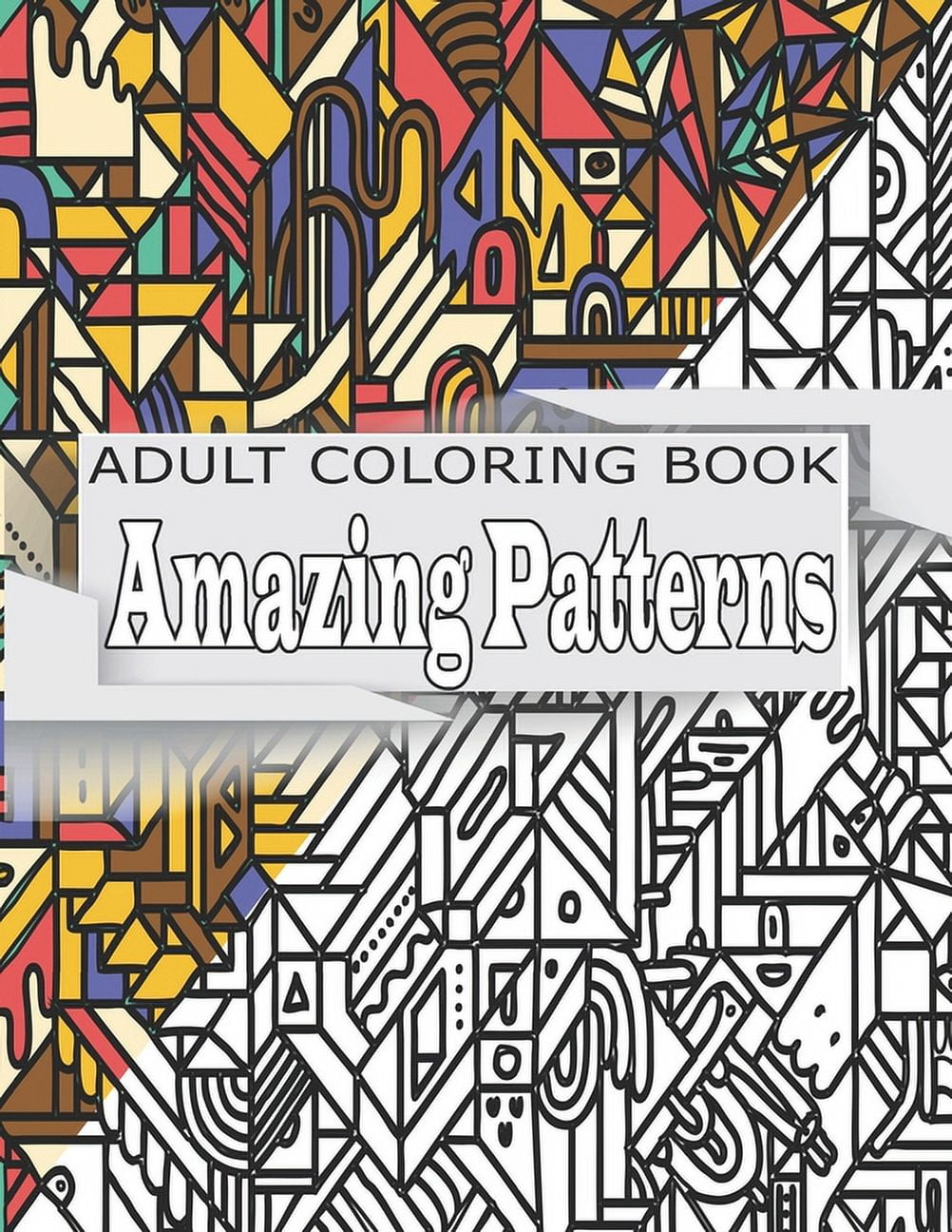 Amazing patterns an adult coloring book easy and simple pattern design mandala colouring wonderful swirls coloring stress relieve and relaxing coloring pages paperback