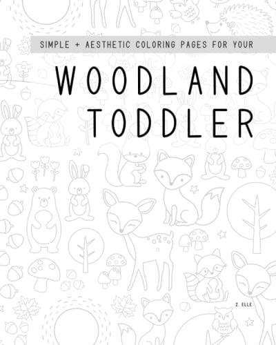 Simple and aesthetic coloring pages for woodland toddlers a leave it out on the coffee table design with minimalistic single