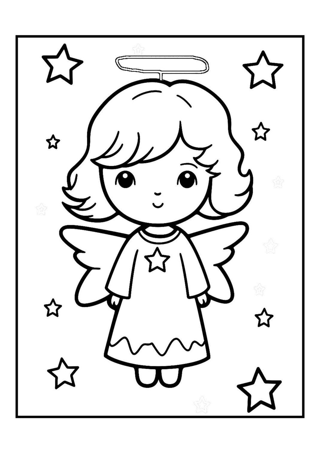 Adorable angel coloring pages north pole christmas