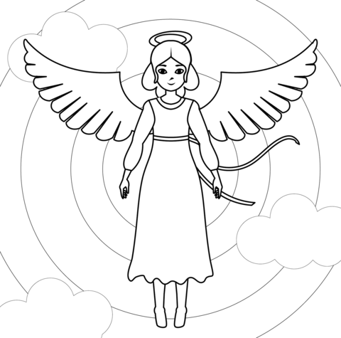 Angel coloring page free printable coloring pages