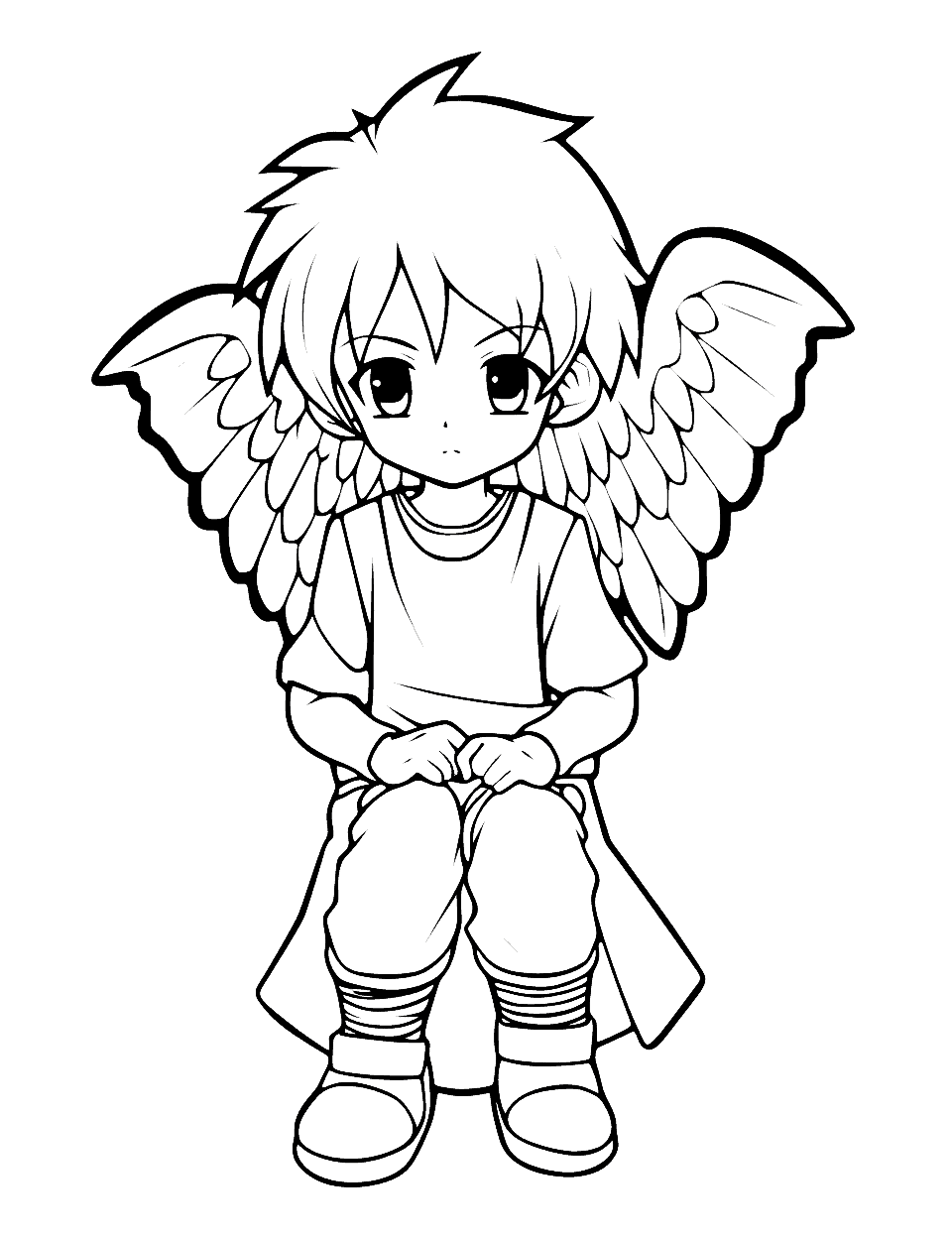 Anime coloring pages free printable sheets