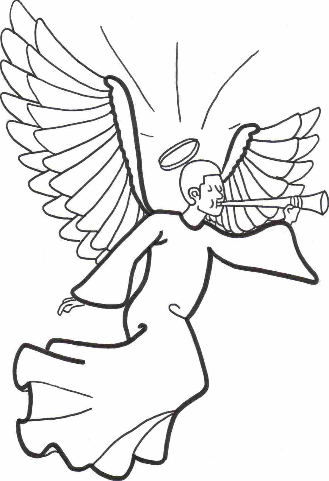 Free printable angel coloring pages for kids