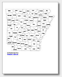 Printable arkansas maps state outline county cities