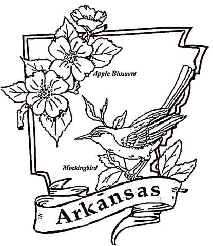 Arkansas coloring page free printable coloring pages